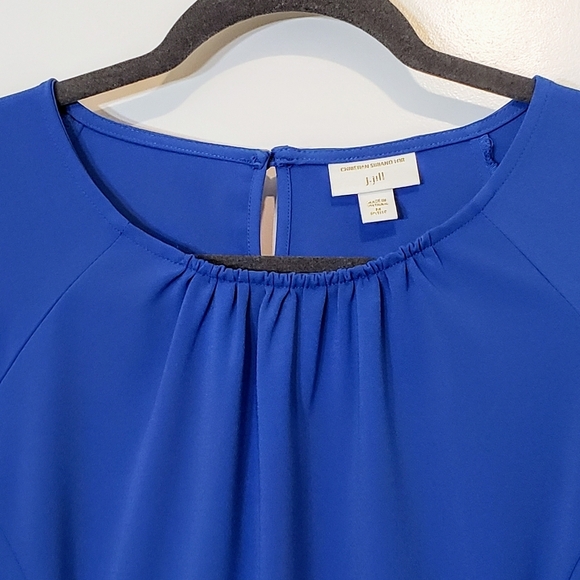J.Jill For Christian Siriano Blue Midi Dress W/Stretch Sz Medium Petite MP - Picture 4 of 13